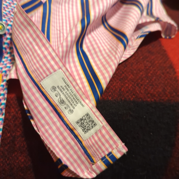 Robert Graham Classic Fit Multicolor plaid Button Down Shirt Flip Cuff Men XL - Picture 6 of 11